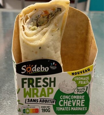 Sucre et nutriments contenus dans Sodebo fresh wrap