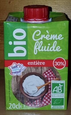 Sucre et nutriments contenus dans Creme fluide