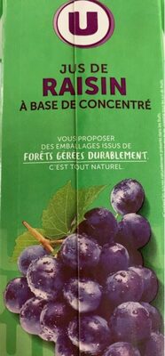 Sucre et nutriments contenus dans Magasins u