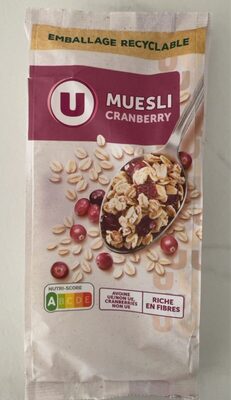 चीनी और पोषक तत्व U-muesli cranbery