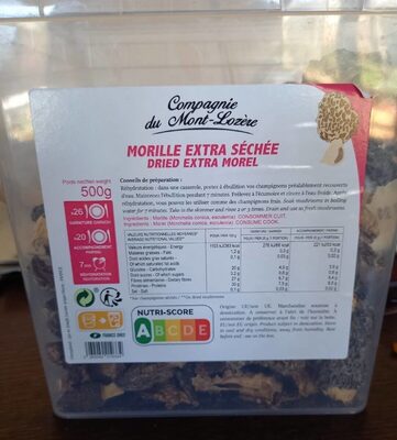 Sucre et nutriments contenus dans Compagnie du mont lozere