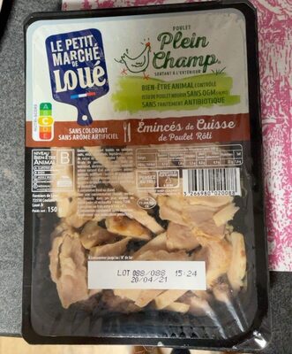 Sucre et nutriments contenus dans Poulet plein champs