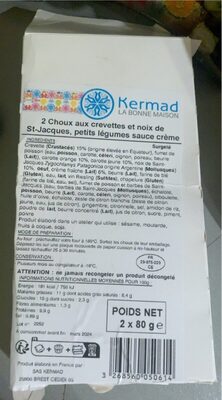 Sucre et nutriments contenus dans Kermad