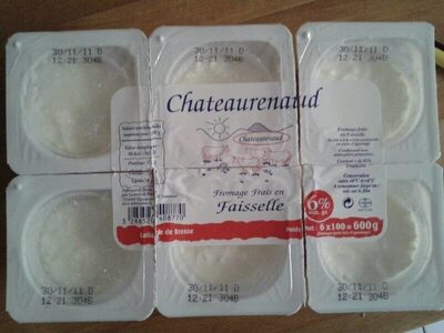 Sucre et nutriments contenus dans Chateaurenaud