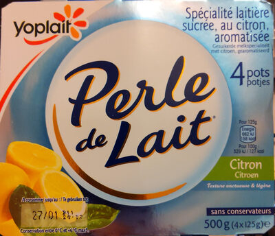 Sucre et nutriments contenus dans Perle de lait