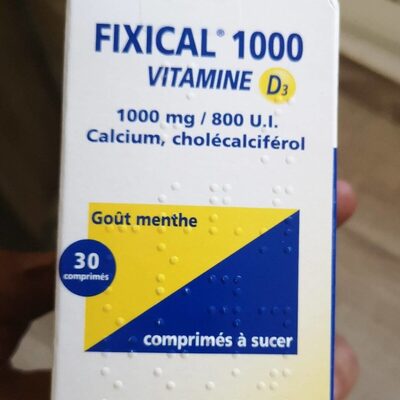 Sucre et nutriments contenus dans Fixical