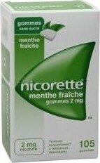 Sucre et nutriments contenus dans Nicorette