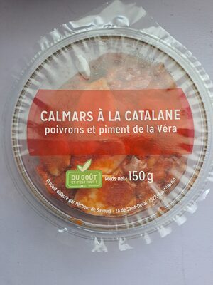 Calamar accompagne de poivrons et piment de la vera