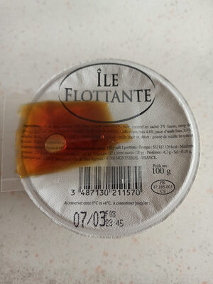 Sucre et nutriments contenus dans Ile flottante