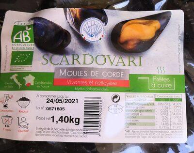 Sucre et nutriments contenus dans Scardovari