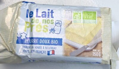 Sucre et nutriments contenus dans Le lait de nos pres