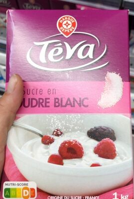 Sucre et nutriments contenus dans Marque repere teva