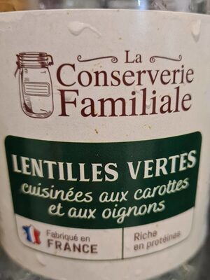 Lentilles vertes cuisinees