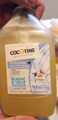 Sucre et nutriments contenus dans Cocotine