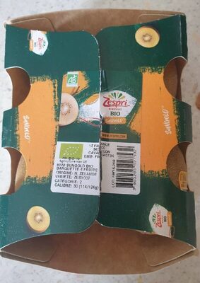 Sucre et nutriments contenus dans Zespri bio