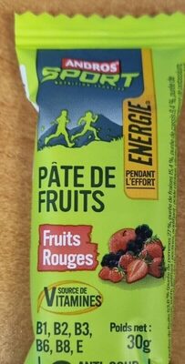 Sucre et nutriments contenus dans Andros sport