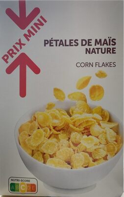 Plain corn flakes fortified with vitamins and chemical elements