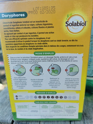 Sucre et nutriments contenus dans Solabiol