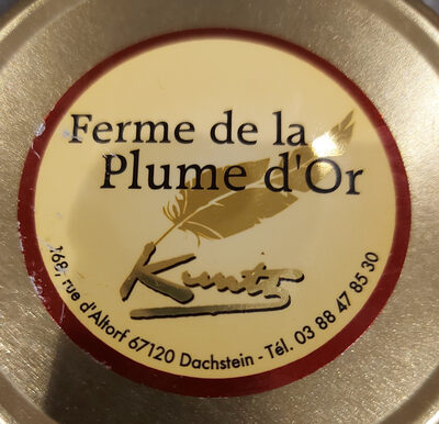 Sucre et nutriments contenus dans Kuntz ferme de la plume d or