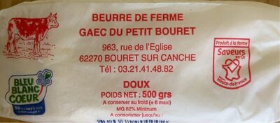 Sucre et nutriments contenus dans Gaec du petit bouret