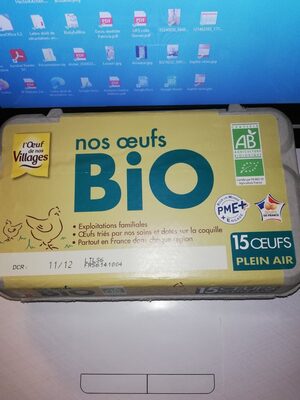 Sucre et nutriments contenus dans Nos oeufs bio