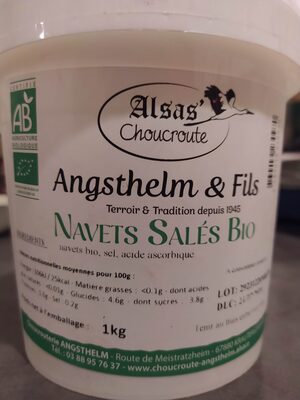 Sucre et nutriments contenus dans Angsthelm fils