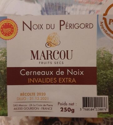 Sucre et nutriments contenus dans Marcou