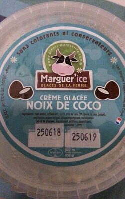 Sucre et nutriments contenus dans Marguer ice