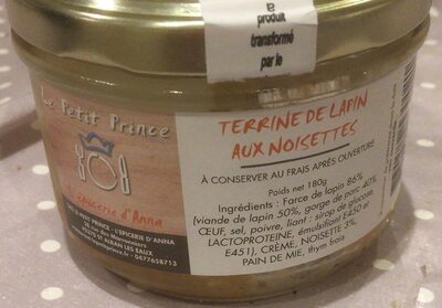 Sucre et nutriments contenus dans Le petit prince