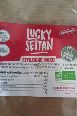 Sucre et nutriments contenus dans Lucky seitan