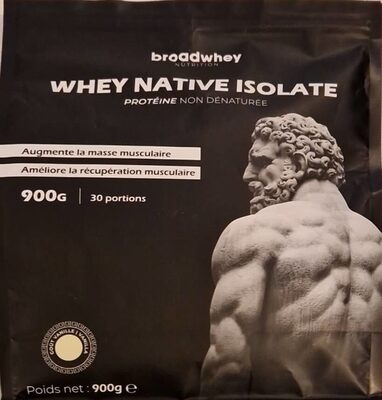 Sucre et nutriments contenus dans Broadwhey