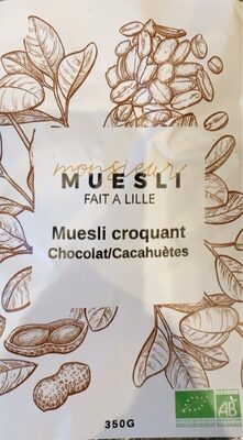 Sucre et nutriments contenus dans Monsieur muesli