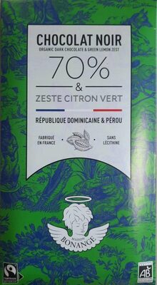 Chocolat noir zeste citron vert