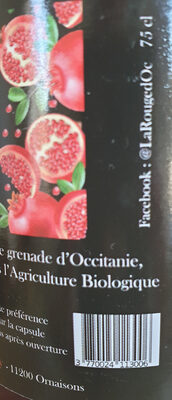 Sucre et nutriments contenus dans La rouge d oc