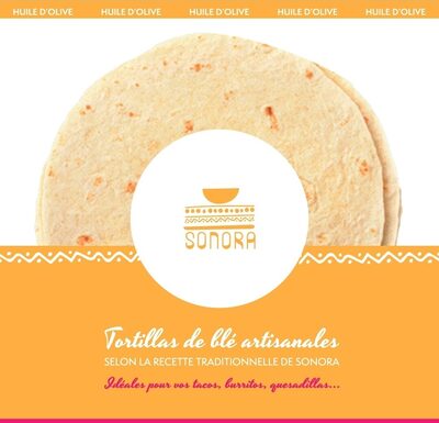 Sucre et nutriments contenus dans Les tortillas de sonora