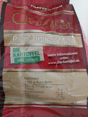 Zucker und Nährstoffe drin Rotschalige kartoffeln