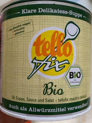 Zucker und Nährstoffe drin Tello fix bio