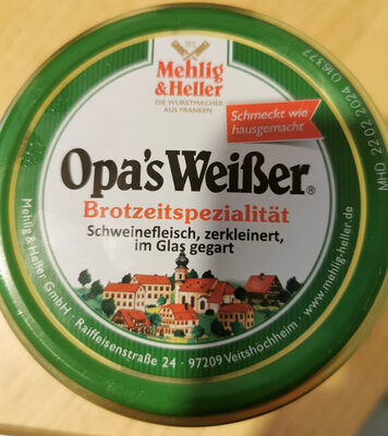 Sucre et nutriments contenus dans Mehlig heller