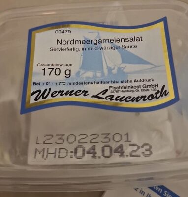 Zucker und Nährstoffe drin Fischfeinkost