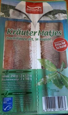 Zucker und Nährstoffe drin Sassnitzfisch