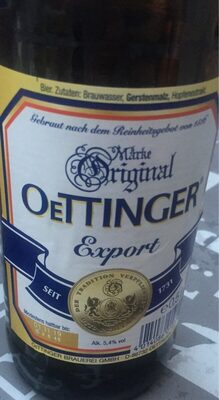 Sucre et nutriments contenus dans Oettinger