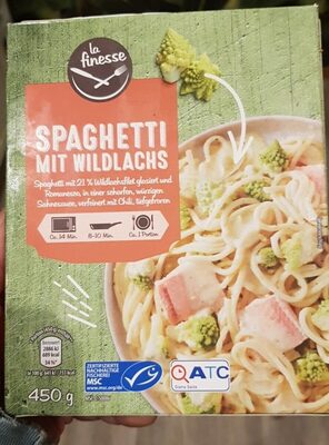 Zucker und Nährstoffe drin Spaghetti mit wildlachs