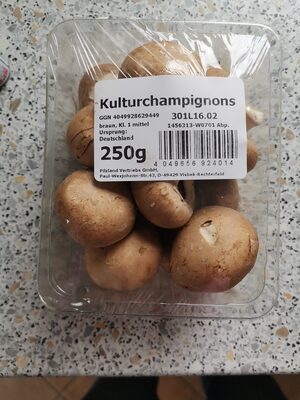 Zucker und Nährstoffe drin Kulturchampignons