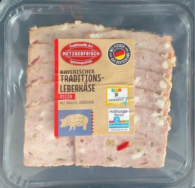 Pizzaleberkäse in scheiben