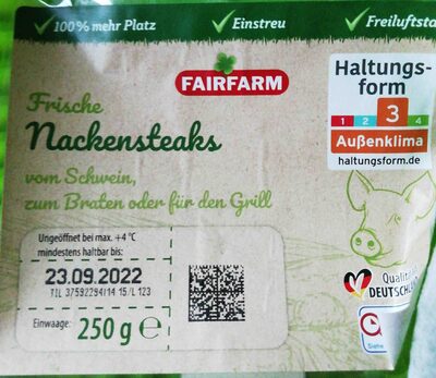 Zucker und Nährstoffe drin Fairfarm aldi