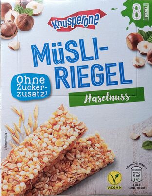 Müsliriegel mit haselnüssen