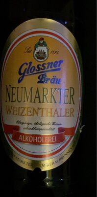 Zucker und Nährstoffe drin Glossner brau