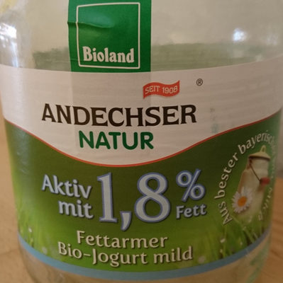 Sucre et nutriments contenus dans Andechser natur