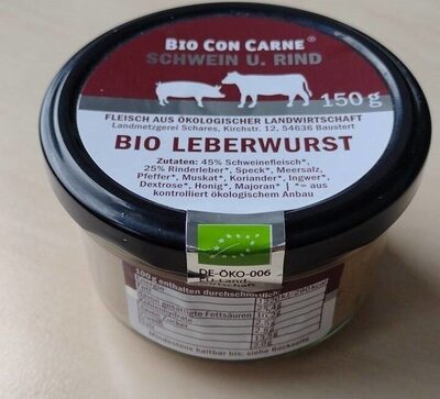 Zucker und Nährstoffe drin Bio con carne