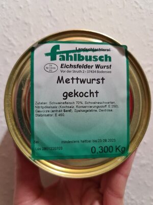 Zucker und Nährstoffe drin Fahlbusch